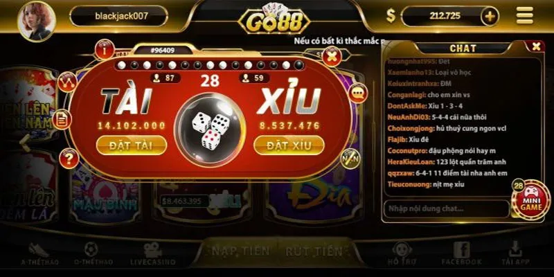 Tài xỉu nhà cái Go88