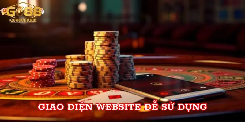 Giao diện website dễ sử dụng