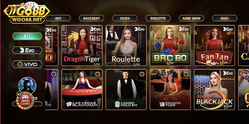 Khám phá trải nghiệm live casino tại cổng game Go88